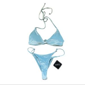 ZAFUL 2 piece velvet bikini